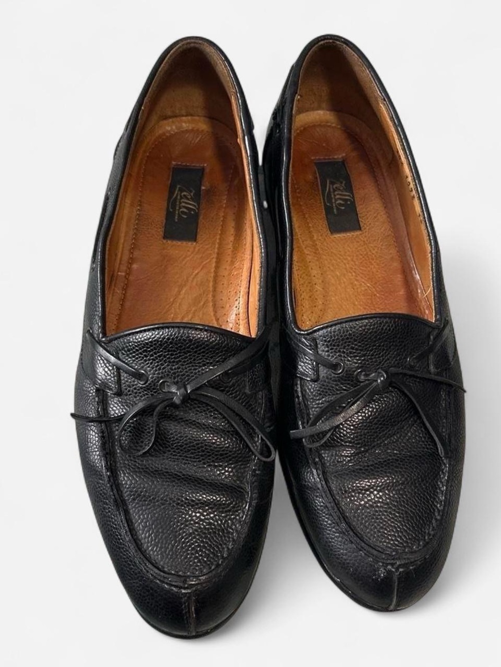 Men's Black Pebbled Leather Slip-On Loafers